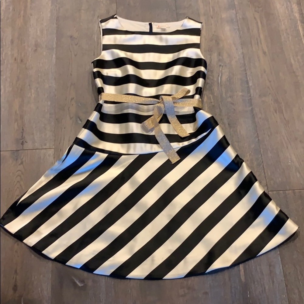 Black and gold striped dress